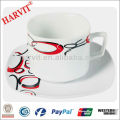 New Products 190cc Square Coffee Cup Set /Custom Printed Tea Cups and Saucers